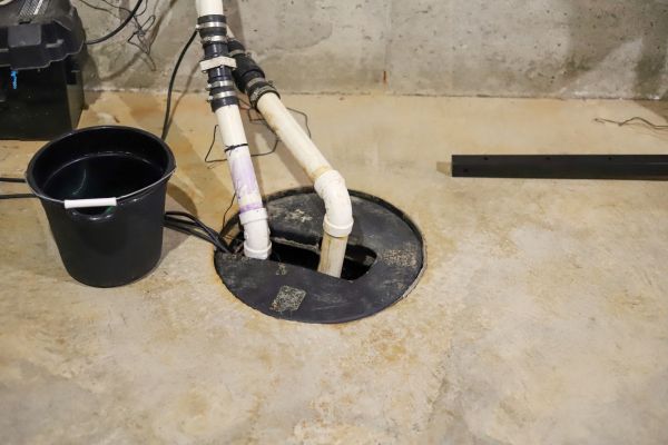 Interior Basement Drainage in Huntington Station